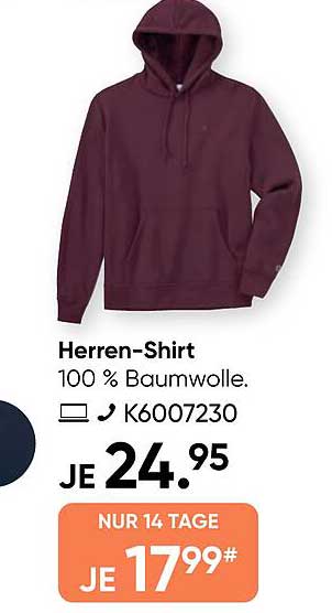 Herren-Shirt aus 100 % Baumwolle - Nur für kurze Zeit