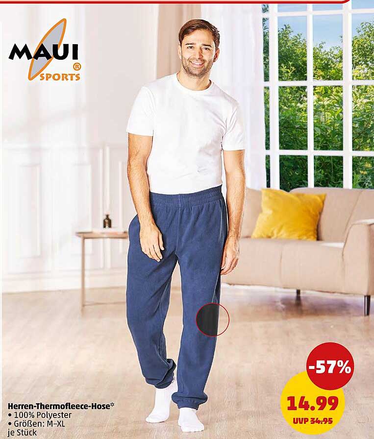 Herren-Thermofleece-Hose von MAUI SPORTS