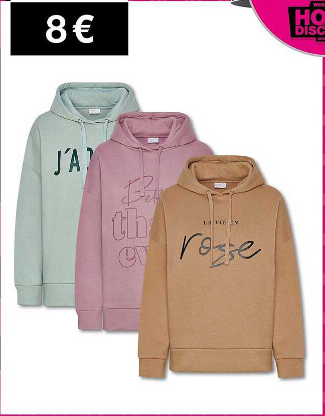 Hoodies in verschiedenen Farben für nur 8 €