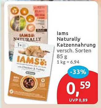 Iams Naturally Katzennahrung 85 g