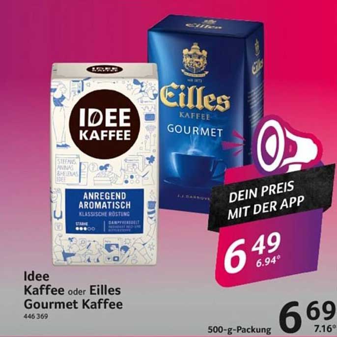Idee Kaffee oder Eilles Gourmet Kaffee - 500 g Packung