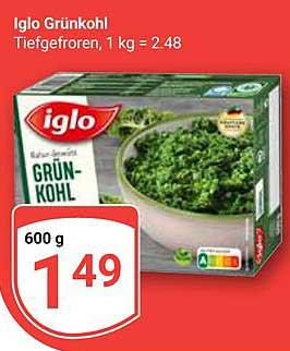 Iglo Grünkohl Tiefgefroren 600 g für nur 1,49 €