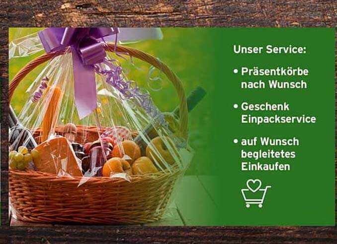 Individuelle Präsentkörbe und Geschenkservice im CAP Markt