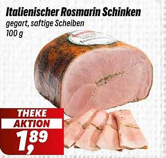 Italienischer Rosmarin Schinken - gegart, saftige Scheiben