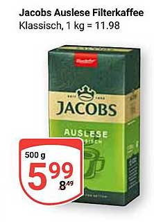 Jacobs Auslese Filterkaffee 500 g