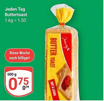 Jeden Tag Buttertoast 500 g