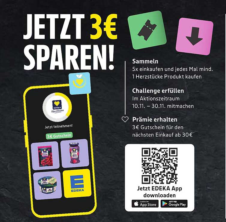 JETZT 3€ SPAREN! EDEKA Aktion