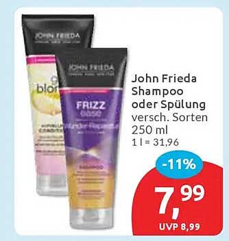 John Frieda Shampoo oder Spülung 250 ml - Verschiedene Sorten