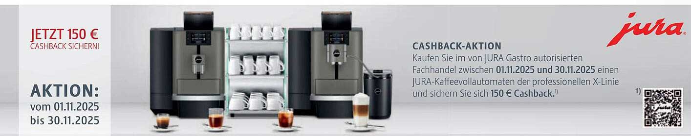 JURA Kaffeevollautomaten Cashback-Aktion