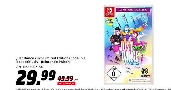 Just Dance 2026 Limited Edition (Code in a box) Exklusiv - [Nintendo Switch]