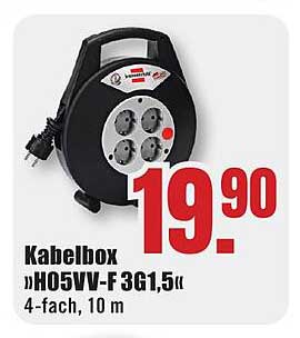 Kabelbox »H05VV-F 3G1,5« 4-fach, 10 m