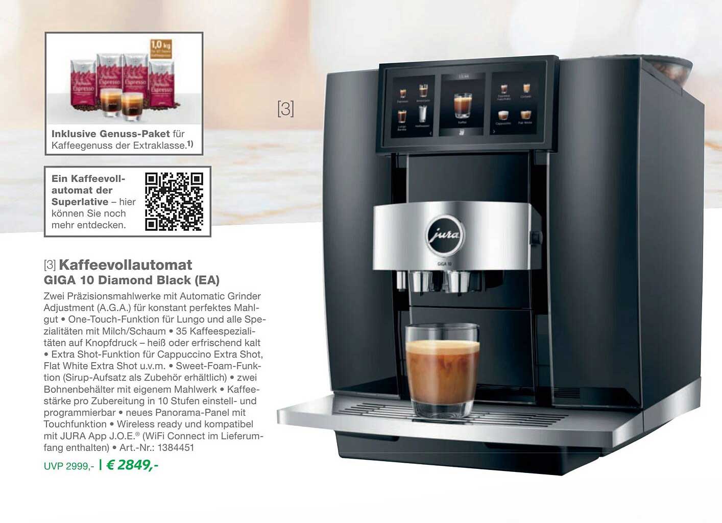 Kaffeevollautomat GIGA 10 Diamond Black (EA)