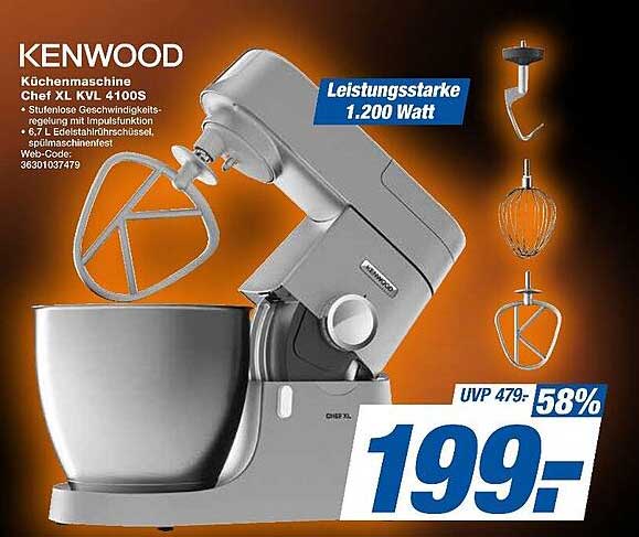 KENWOOD Küchenmaschine Chef XL KVL 4100S
