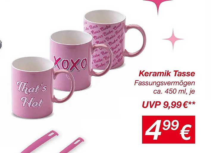 Keramik Tasse mit großem Füllvermögen
