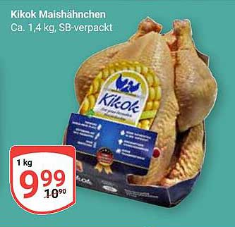 Kikok Maishähnchen ca. 1,4 kg, SB-verpackt