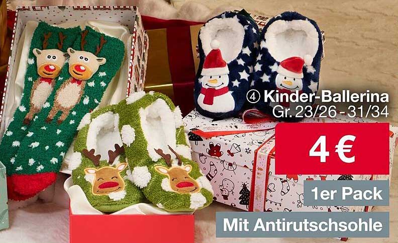 Kinder-Ballerina mit Antirutschsohle im niedlichen Design