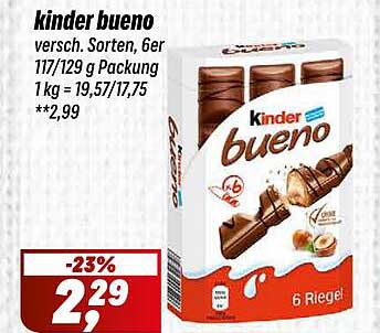 Kinder Bueno 6 Riegel - Verschiedene Sorten