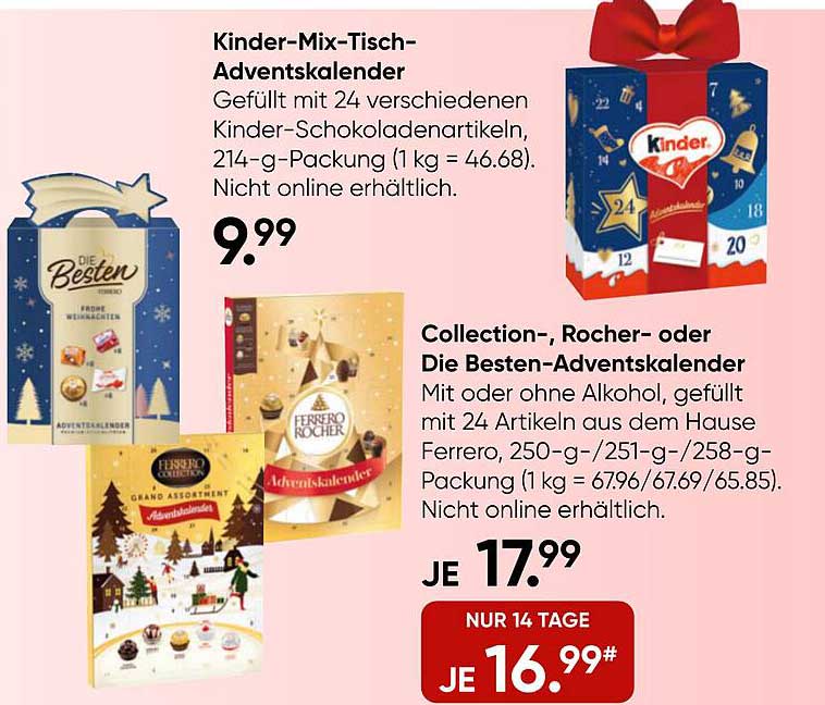 Kinder-Mix-Tisch-Adventskalender