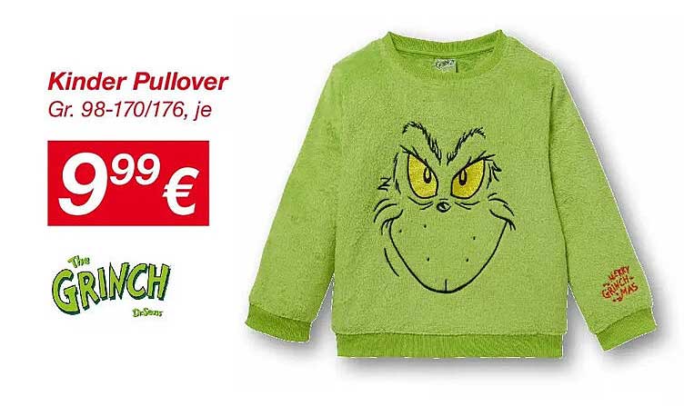 Kinder Pullover - Der Grinch