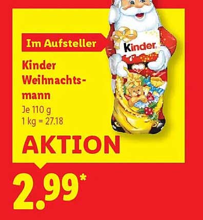 Kinder Weihnachtsmann 110 g