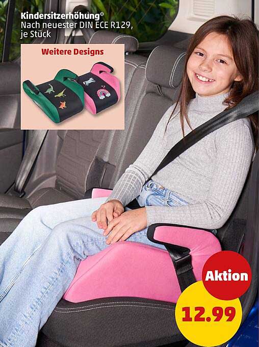 Kindersitzerhöhung nach neuestem DIN ECE R129, je Stück