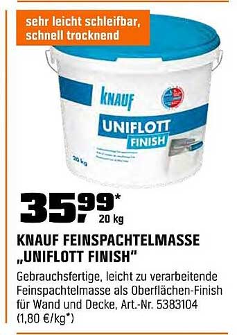 KNAUF FEINSPACHTELMASSE „UNIFLOTT FINISH“