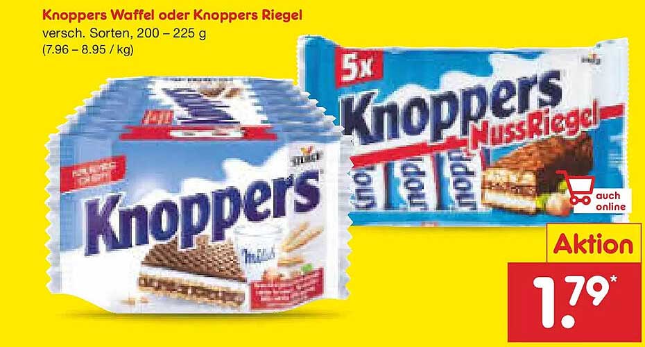 Knoppers Waffel oder Knoppers Riegel - Aktionsangebot