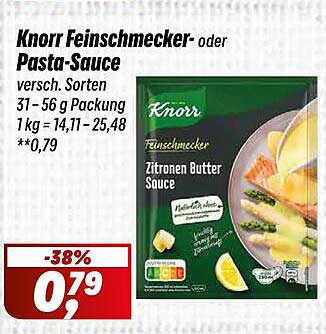 Knorr Feinschmecker- oder Pasta-Sauce - Zitrone Butter Sauce