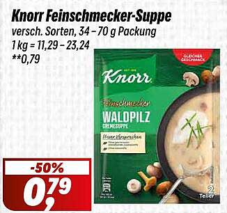 Knorr Feinschmecker-Suppe Walpilz 34 – 70 g Packung