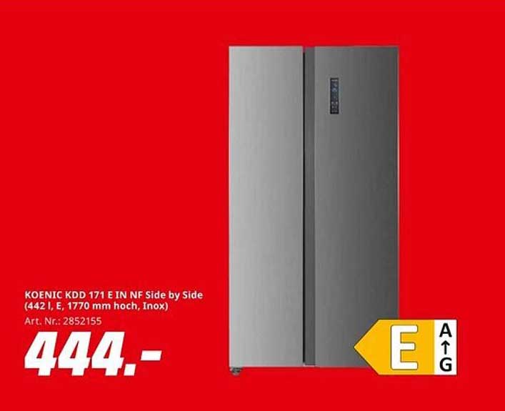 KOENIC KDD 171 E IN NF Side by Side (442 l, E, 1770 mm hoch, Inox)