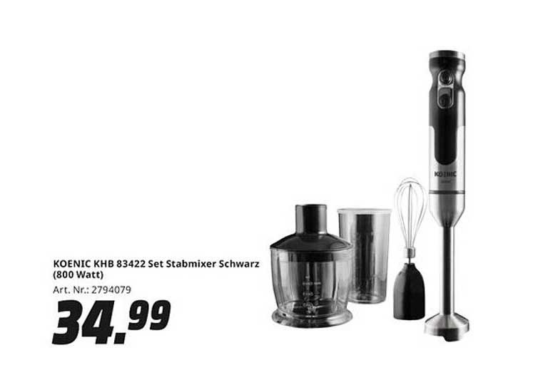 KOENIC KHB 83422 Set Stabmixer Schwarz (800 Watt)