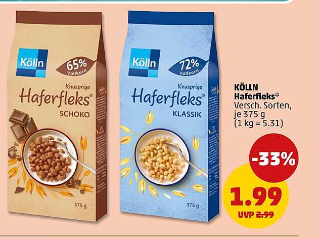 KÖLLN Haferfleks - Verschiedene Sorten, je 375 g