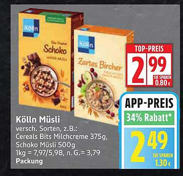 Kölln Müsli – verschiedene Sorten 500g