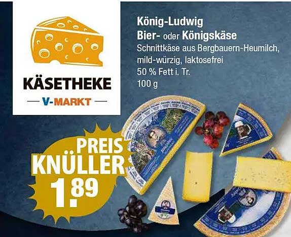 König-Ludwig Bier- oder Königs Käse 100 g