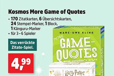 Kosmos More Game of Quotes