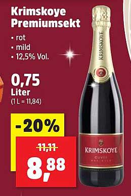 Krimskoye Premiumsekt 0,75 Liter - roter Sekt
