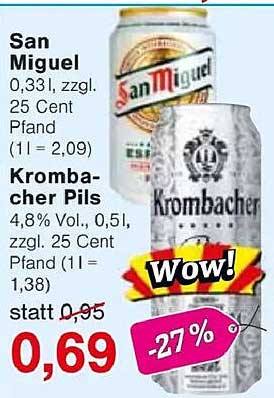 Krombacher Pils – Erfrischend und spritzig zum Aktionspreis!
