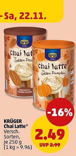 KRÜGER Chai Latte, verschieden Sorten, je 250 g