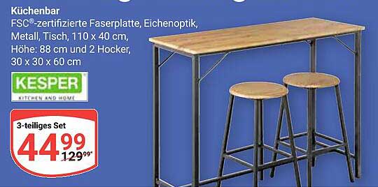 Küchenbar 3-teiliges Set von KESPER