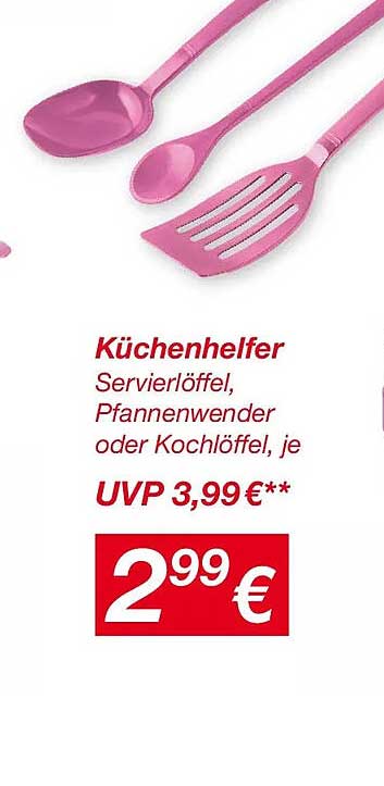Küchenhelfer Servierlöffel, Pfannenwender oder Kochlöffel, je