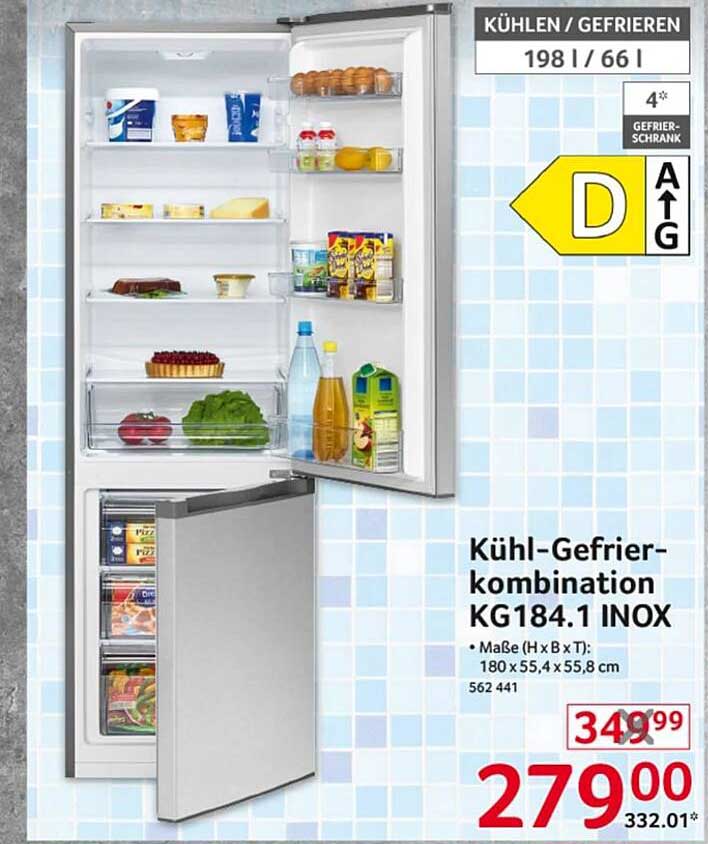 Kühl-Gefrierkombination KG184.1 INOX