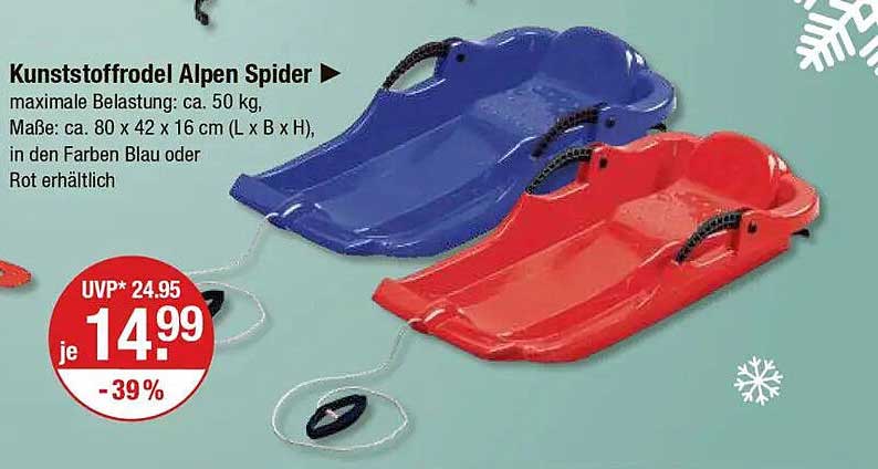 Kunststoffrodel Alpen Spider