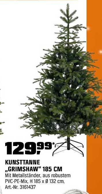 KUNSTTANNE „GRIMSHAW“ 185 CM