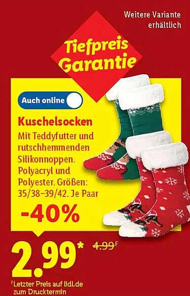 Kuschelsochen mit Teddyfutter