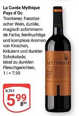 La Cuvée Mythique Pays d’Oc - Trockener Wein 0,75 L