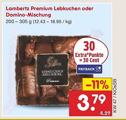 Lambertz Premium Lebkuchen oder Domino-Mischung