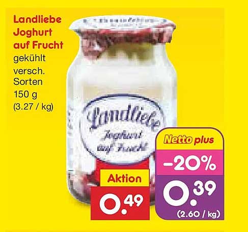 Landliebe Joghurt auf Frucht, 150 g