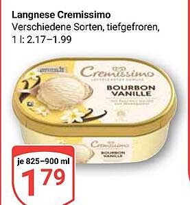 Langnese Cremissimo Bourbon Vanille - 825-900 ml