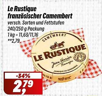 Le Rustique französischer Camembert - versch. Sorten und Fettstufen