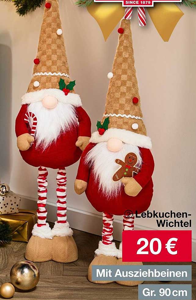 Lebkuchen-Wichtel 90 cm mit Ausziehbeinen